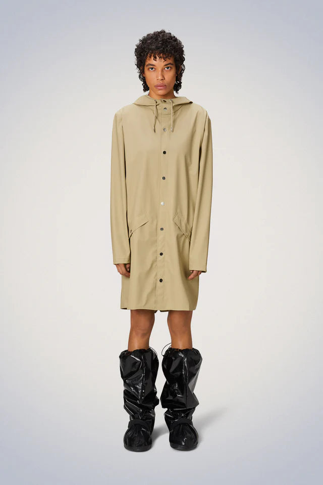 Rains Long Jacket Beige