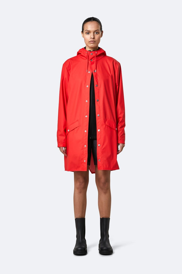 Rains Long Jacket Red